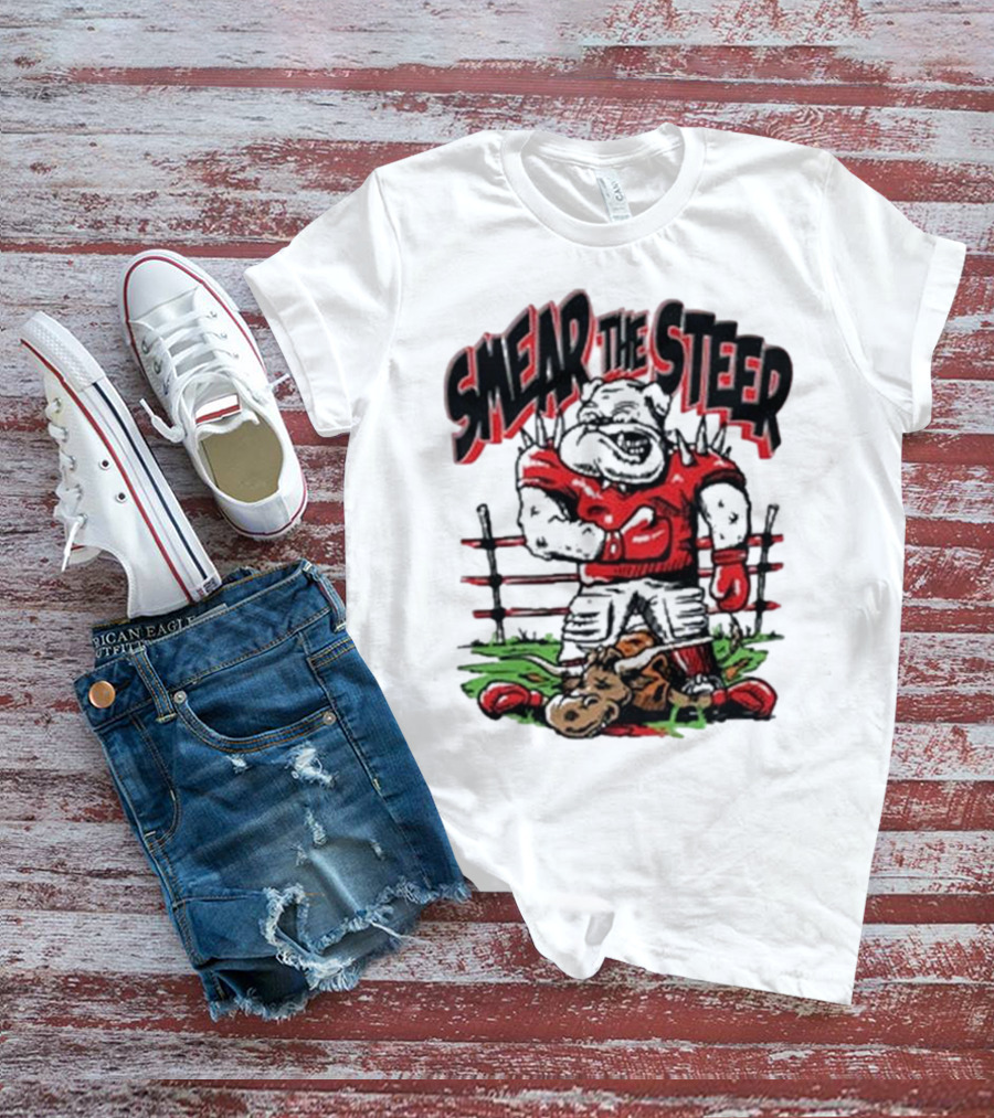 Georgia Bulldog Smear The Steer T-Shirt