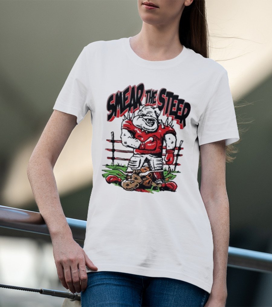 Georgia Bulldog Smear The Steer T-Shirt
