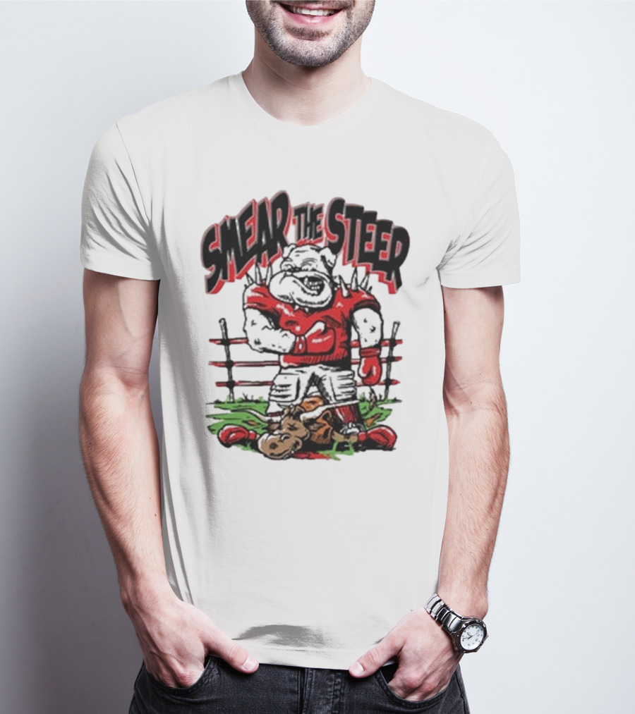Georgia Bulldog Smear The Steer T-Shirt