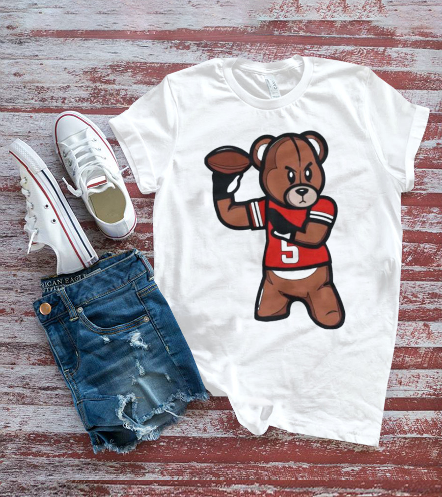Louisville Teddy Bear Football Player Cartoon T-Shirt