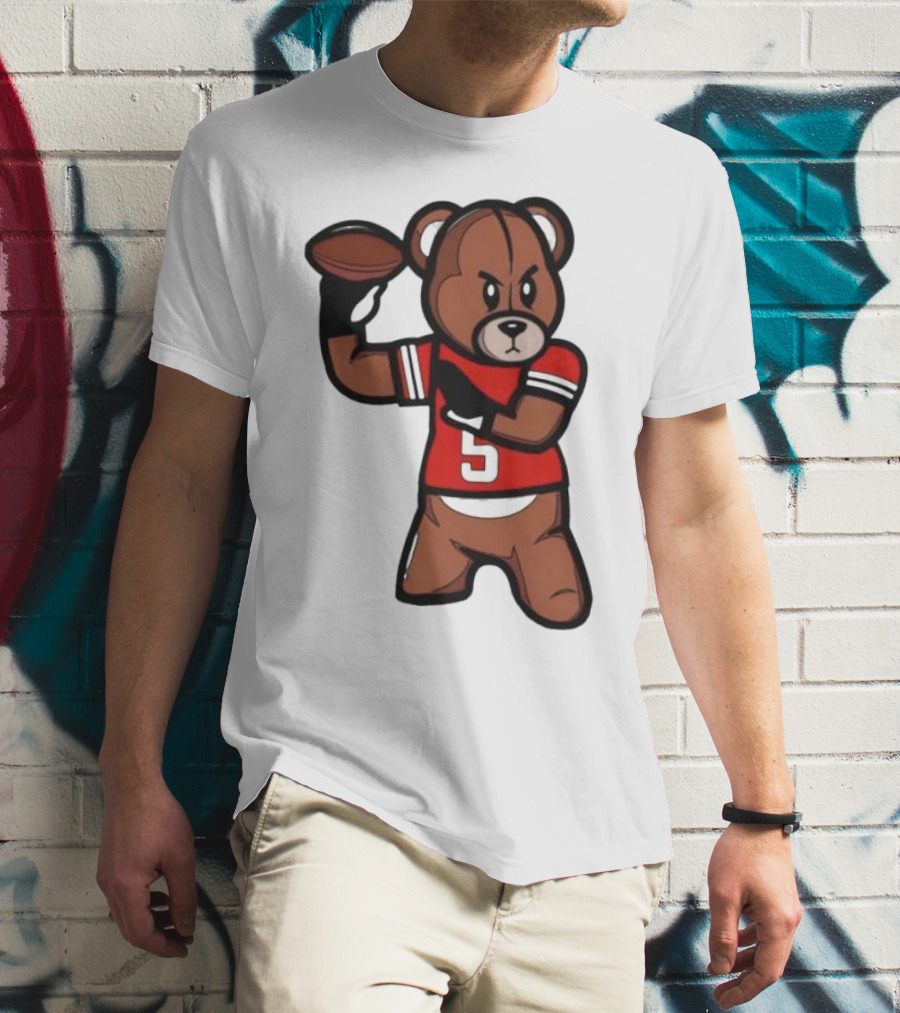 Louisville Teddy Bear Football Player Cartoon T-Shirt