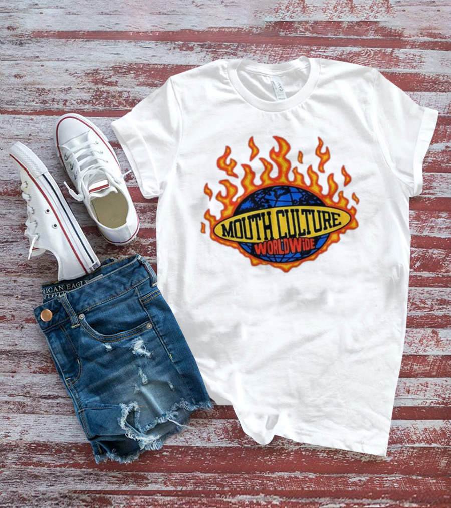 Mouth Culture Worldwide Flaming Globe T-Shirt