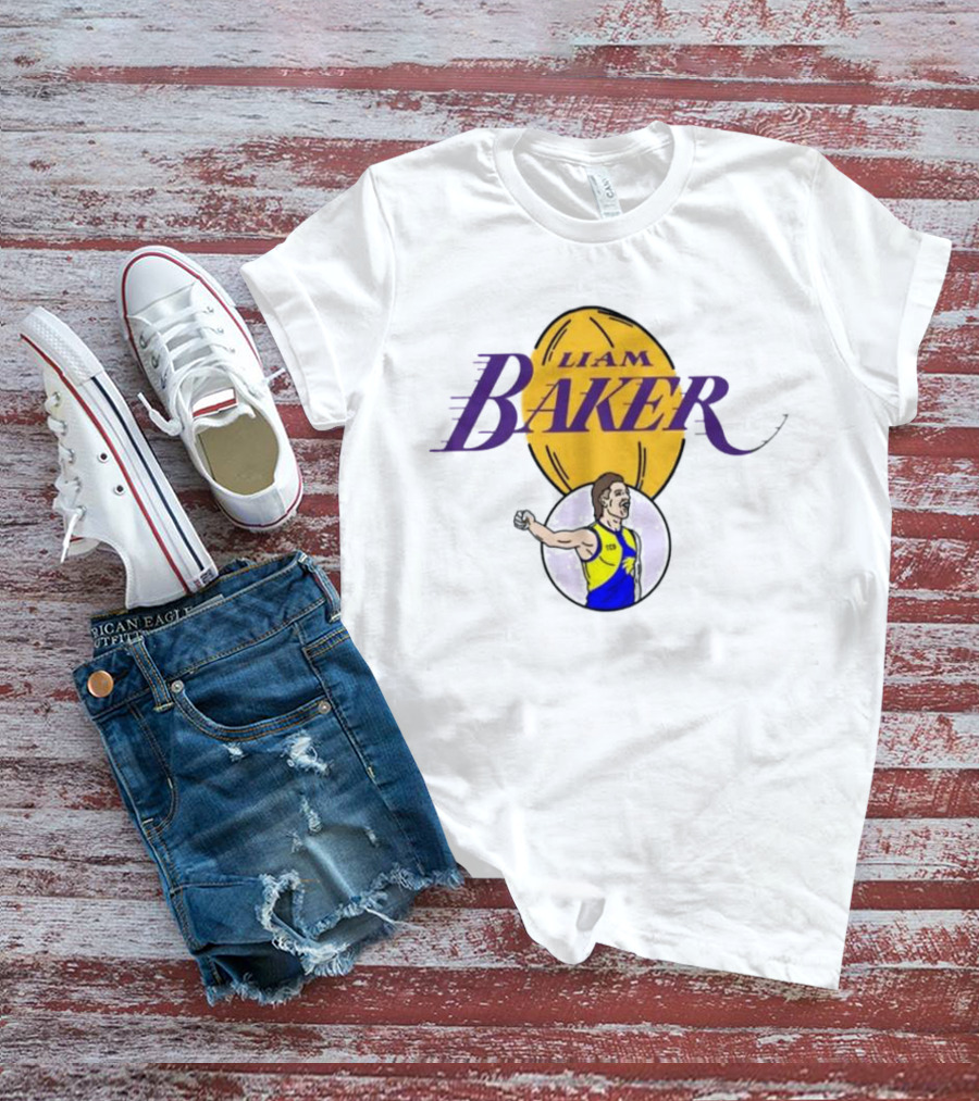 Liam Baker West Coast Eagles Australian Rules Football Themed T-Shirt