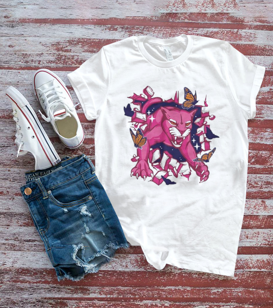 Florida Panthers Pink In The Rink Butterfly Breakthrough T-Shirt