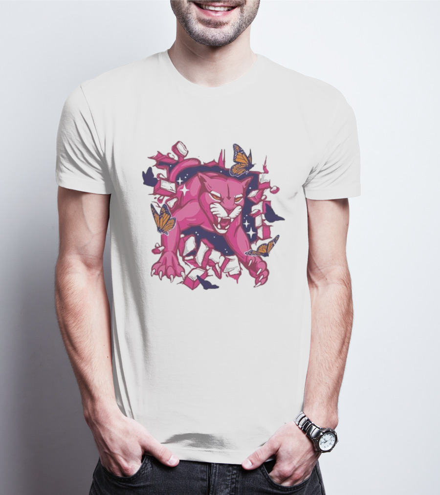 Florida Panthers Pink In The Rink Butterfly Breakthrough T-Shirt