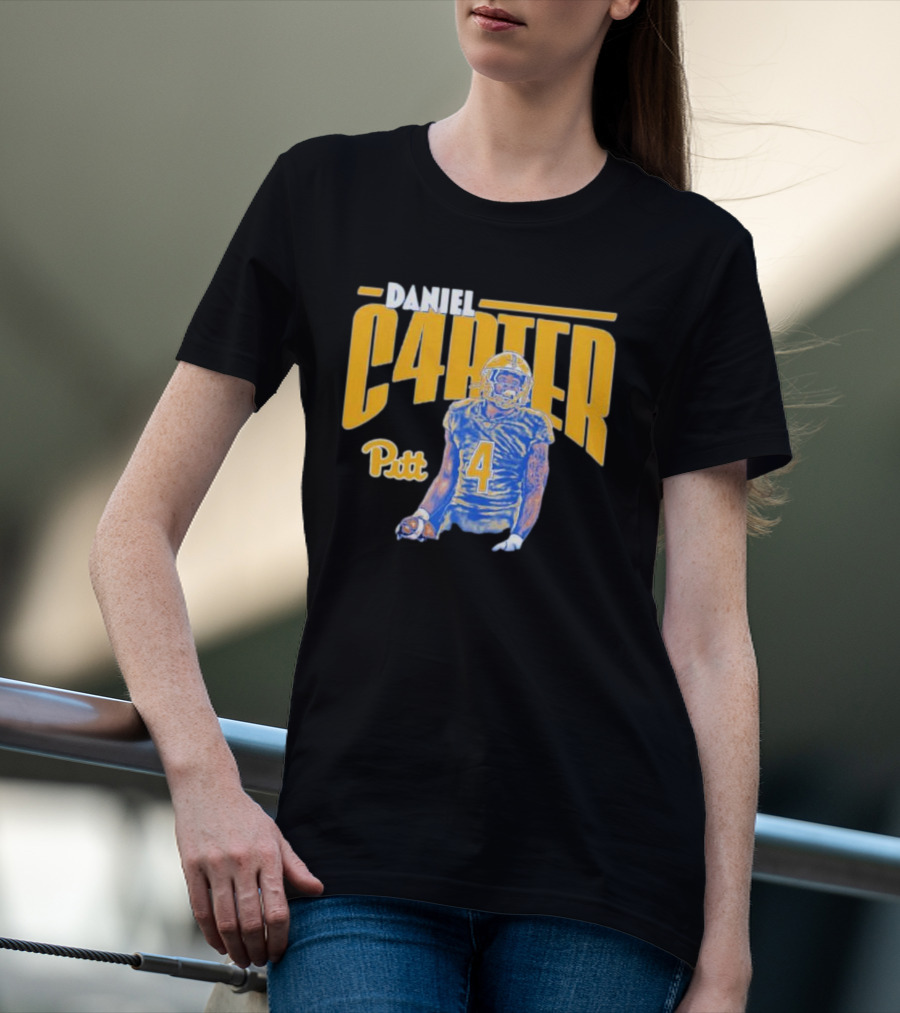 Daniel Carter Pitt Panthers Football Player Cartoon T-Shirt