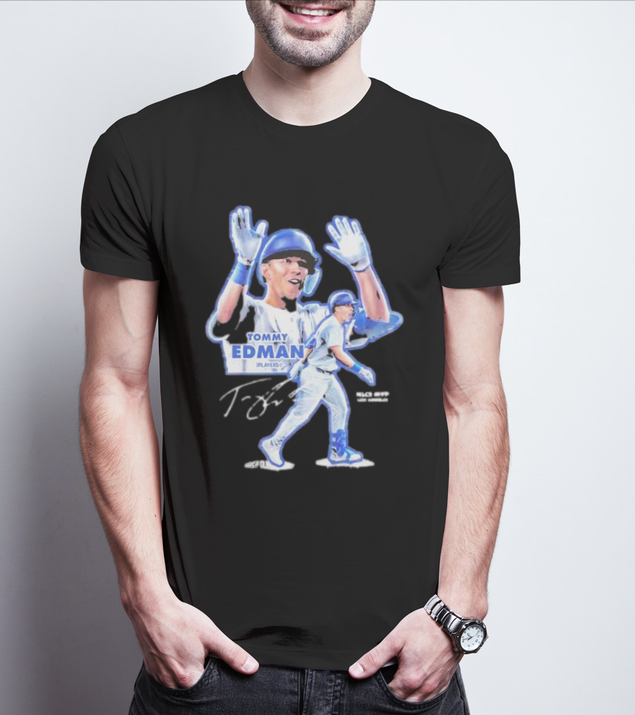 Tommy Edman Player 60 NLCS MVP Los Angeles Dodgers Signature T-Shirt