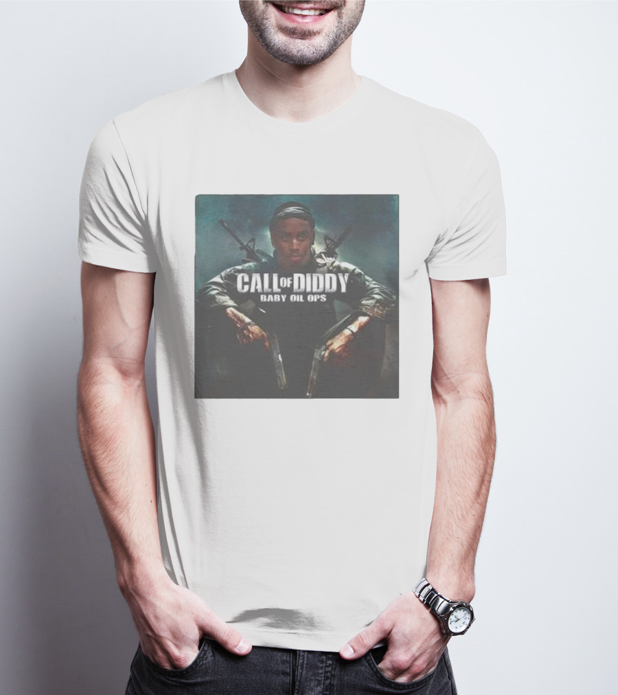 Call Of Diddy Baby Oil Ops Parody Game Soldier Image T-Shirt