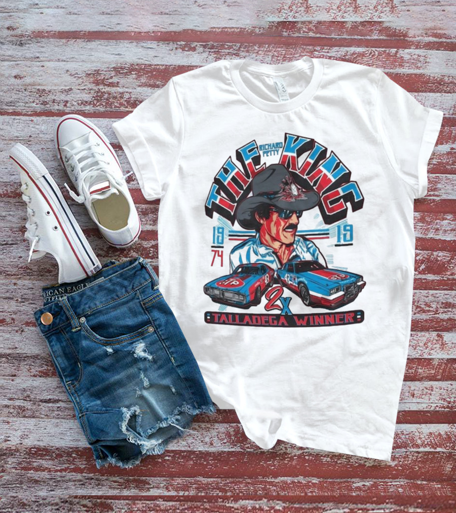 Richard Petty The King 2x Talladega Winner 1974 1979 T-Shirt