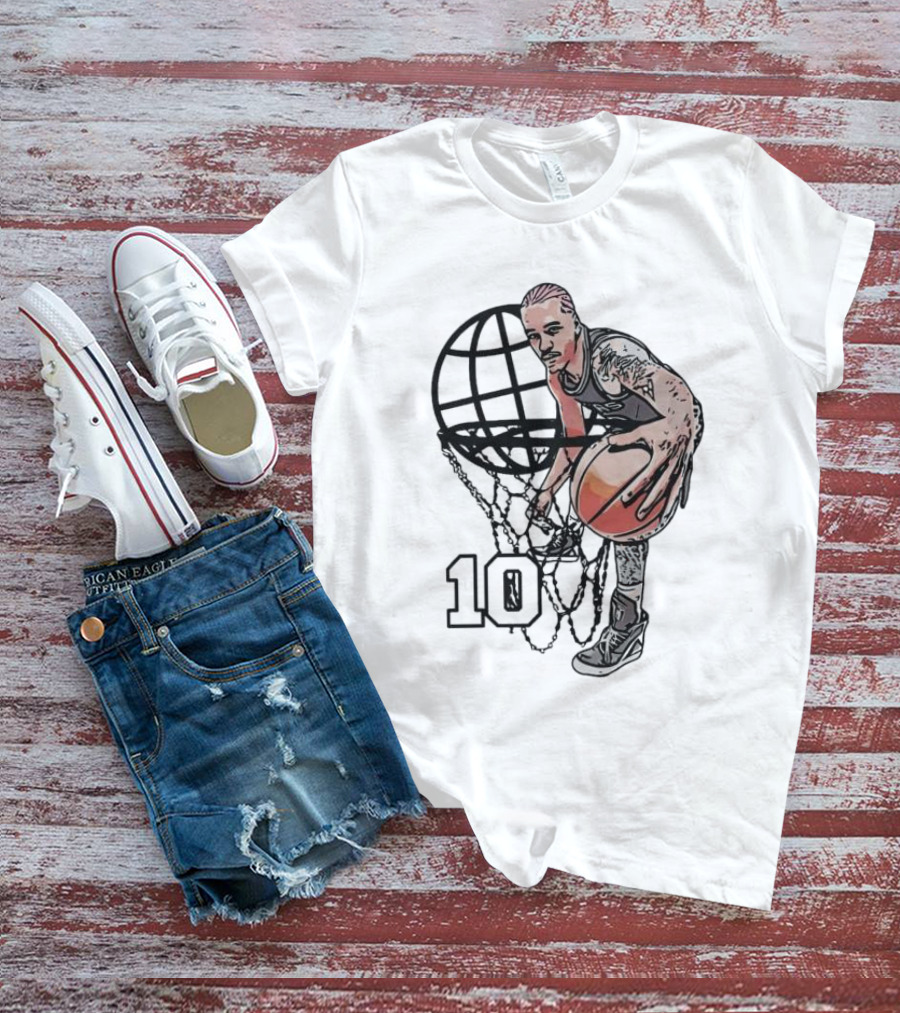 Jeremy Sochan San Antonio Spurs Basketball Geobasket Number 10 T-Shirt
