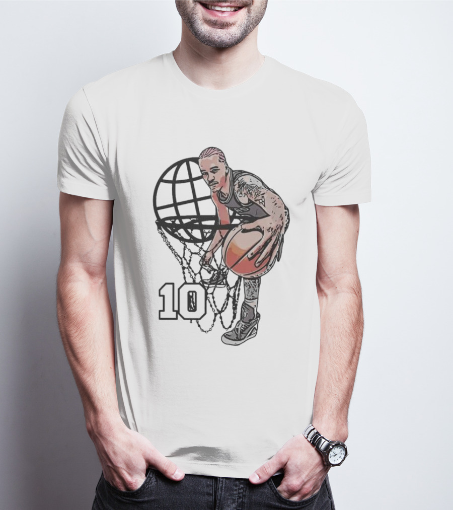 Jeremy Sochan San Antonio Spurs Basketball Geobasket Number 10 T-Shirt