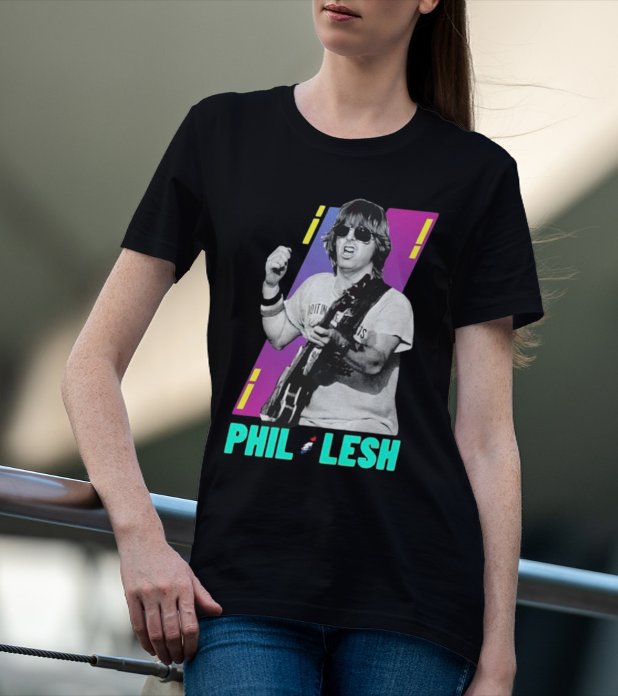 Phil Lesh Colorful Retro Style Grateful Dead Bassist Image T-Shirt