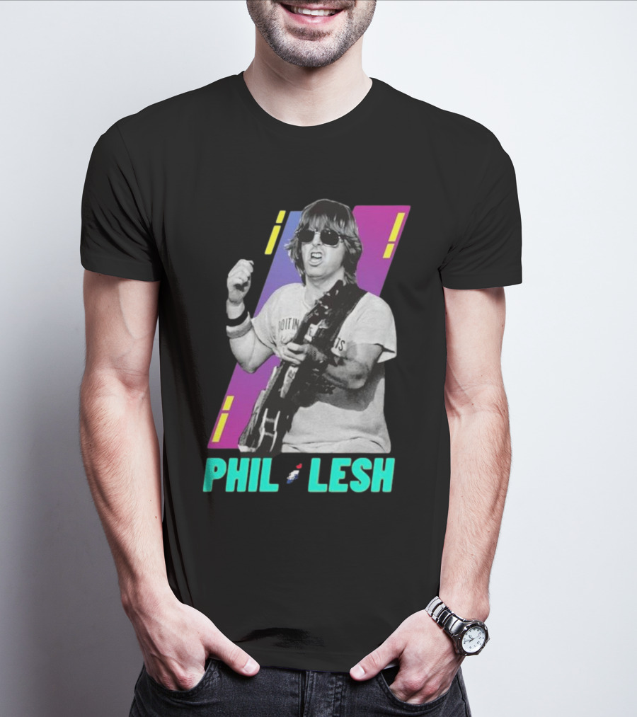 Phil Lesh Colorful Retro Style Grateful Dead Bassist Image T-Shirt