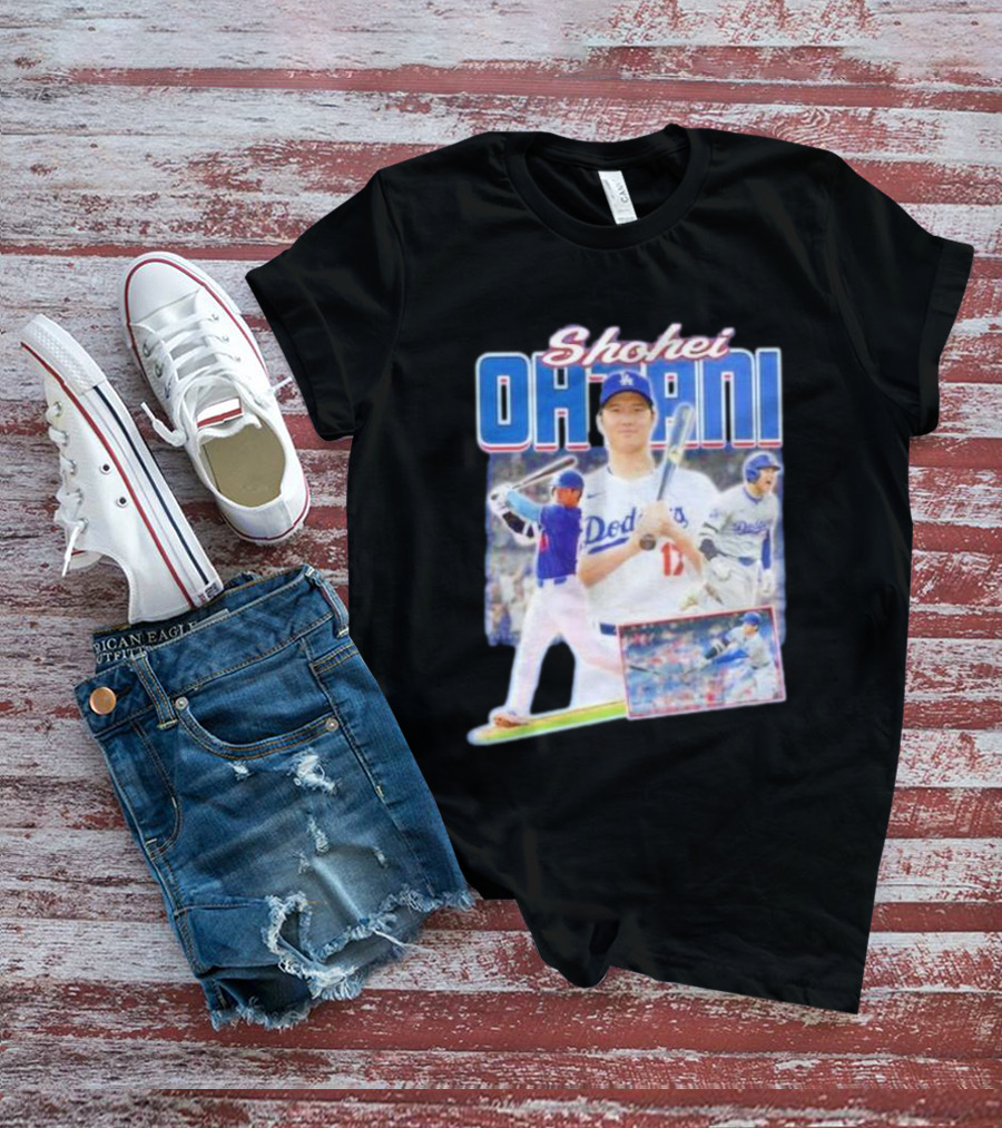 Shohei Ohtani Dodgers Baseball Collage T-Shirt