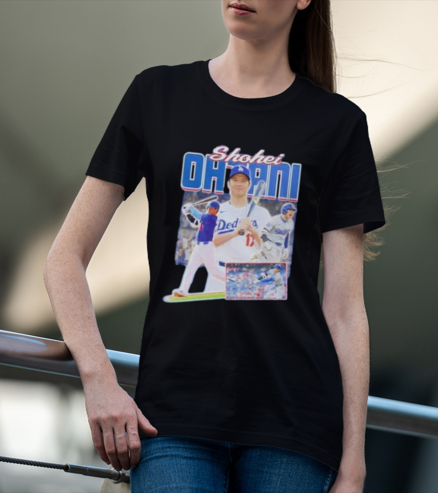 Shohei Ohtani Dodgers Baseball Collage T-Shirt