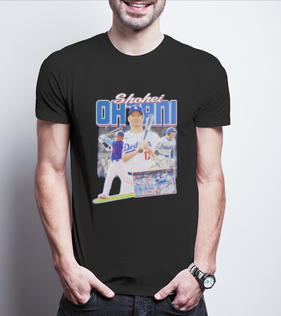 Shohei Ohtani Dodgers Baseball Collage T-Shirt