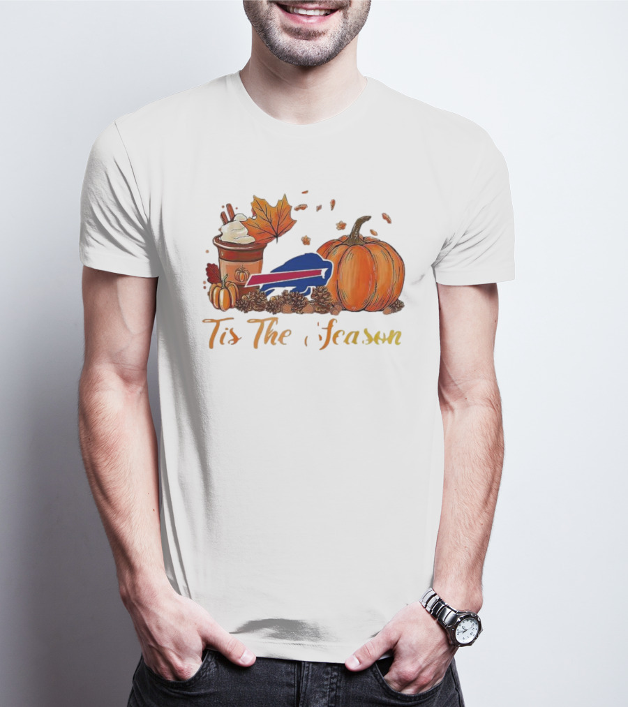 Buffalo Bills Tis The Season Pumpkin Latte Autumn Football T-Shirt