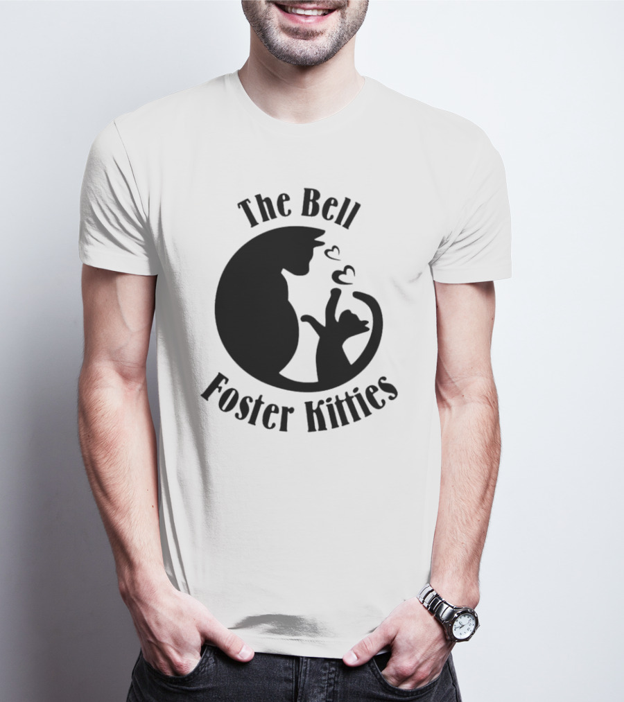 The Bell Foster Kitties Cat Silhouette With Hearts T-Shirt