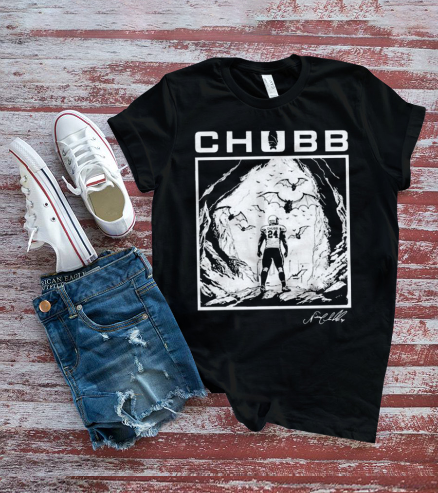 Cleveland Chubb 24 Bat Cave Scene By Nick Chubb T-Shirt