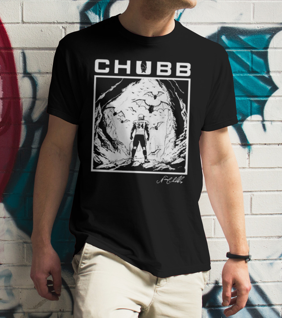 Cleveland Chubb 24 Bat Cave Scene By Nick Chubb T-Shirt