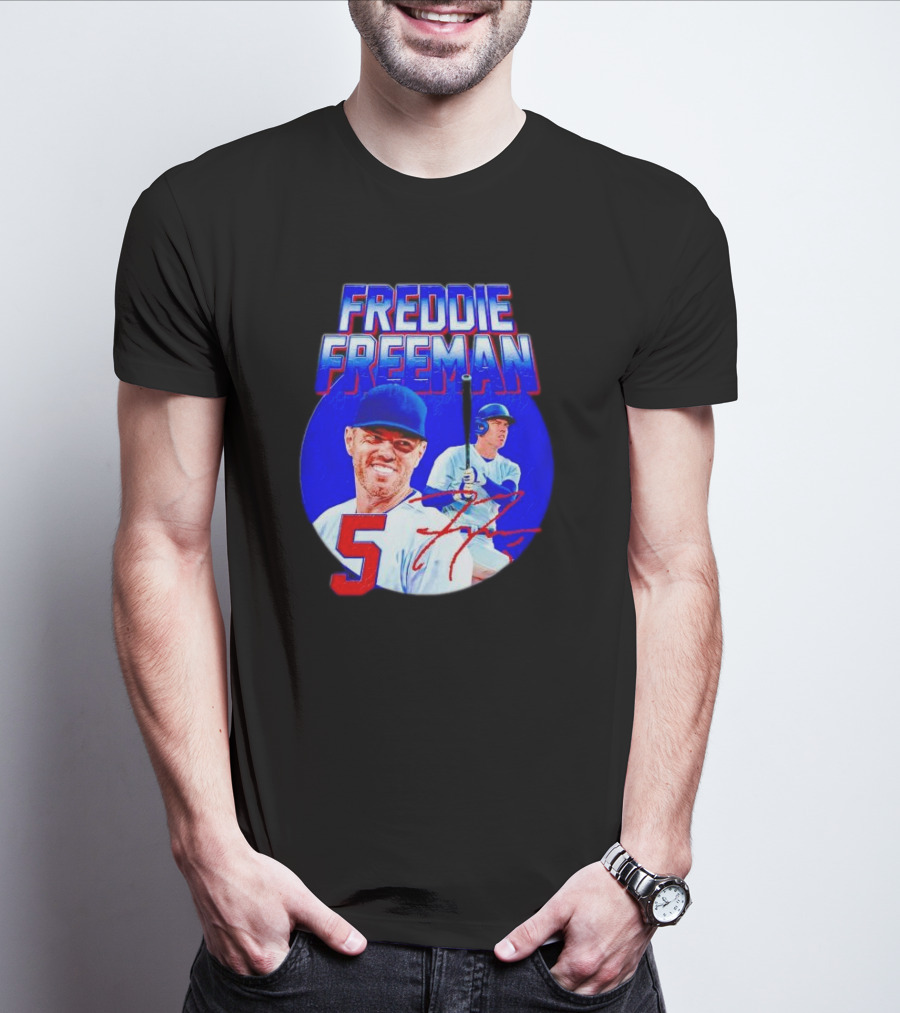 Freddie Freeman Los Angeles Dodgers 5 Signature Baseball T-Shirt