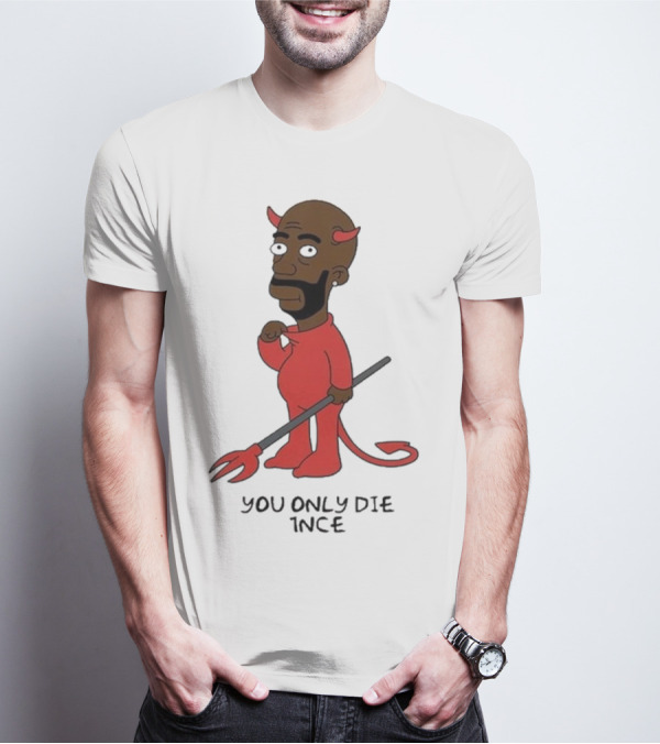 Freddie Gibbs Gibbsons You Only Die 1Nce Devil Cartoon Character T-Shirt