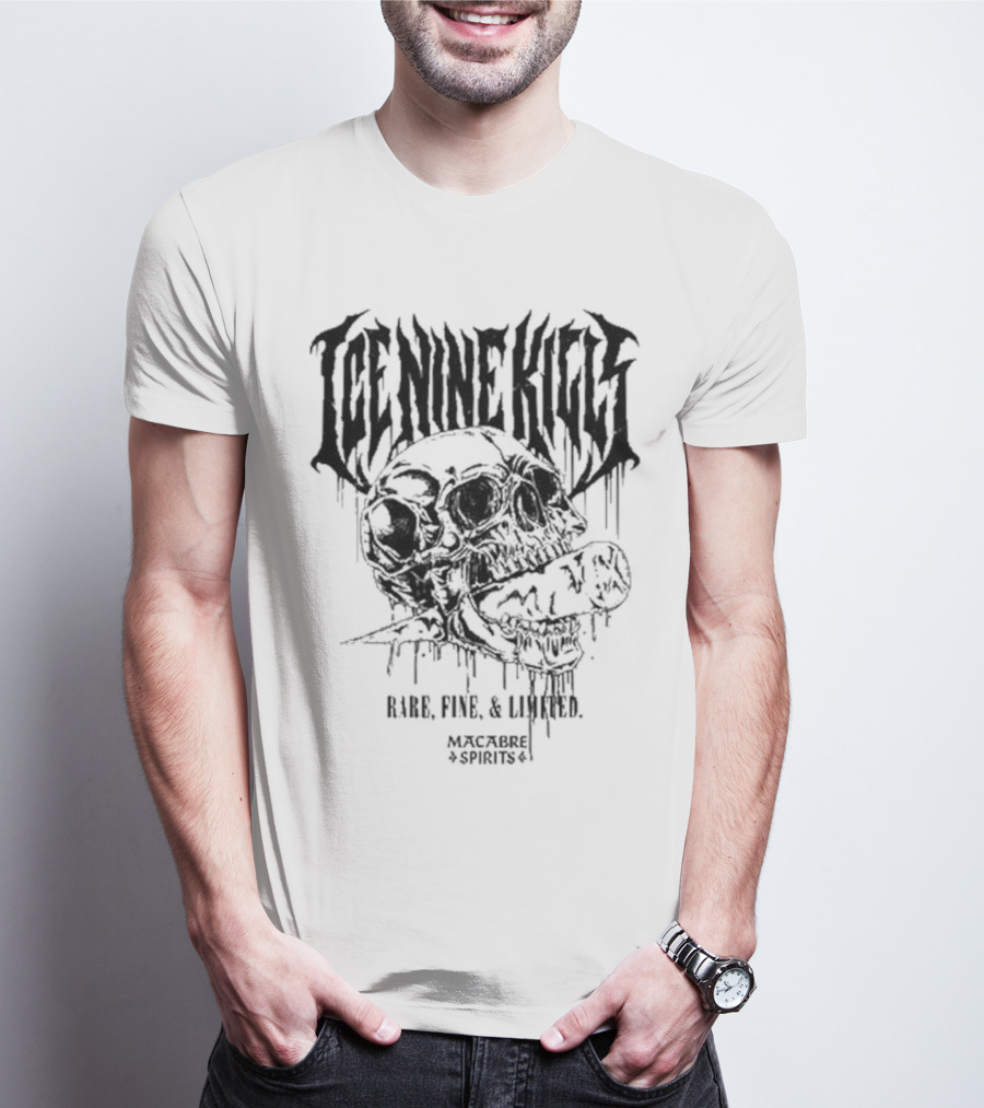 Ice Nine Kills Rare Fine Limited Macabre Spirits Skulls T-Shirt