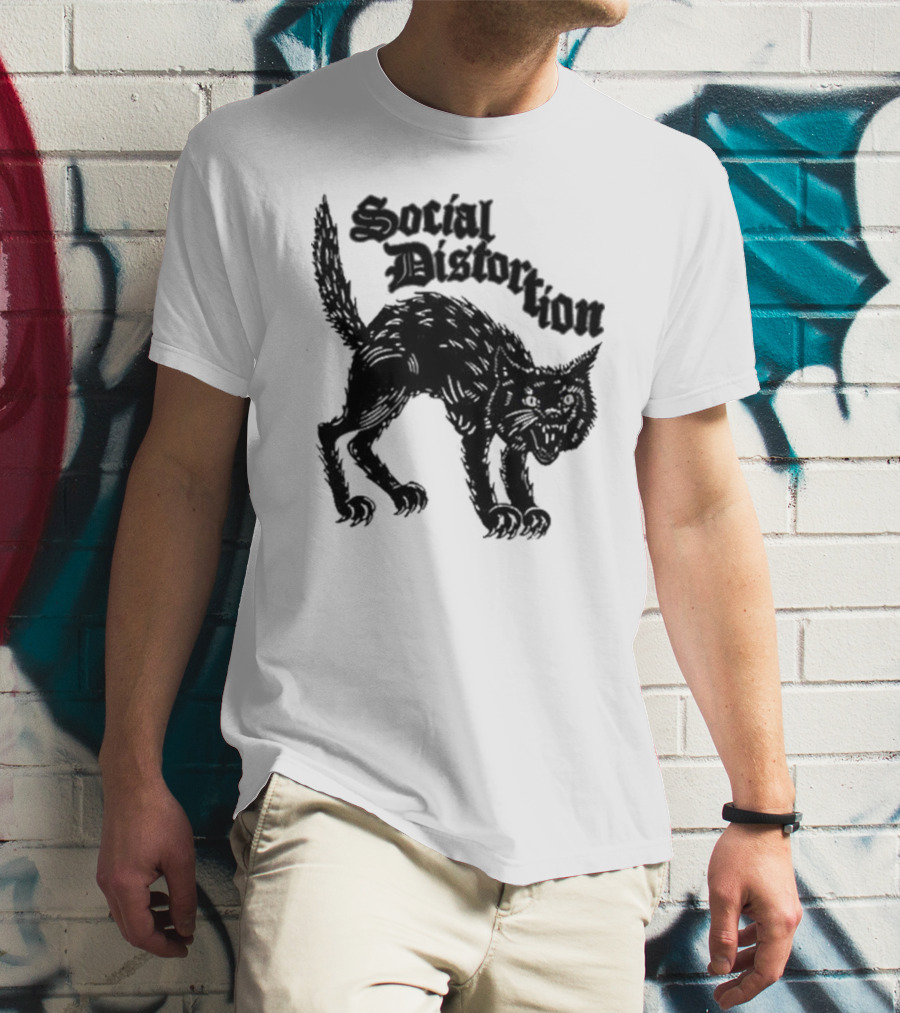 Social Distortion Black Kat Meow T-Shirt