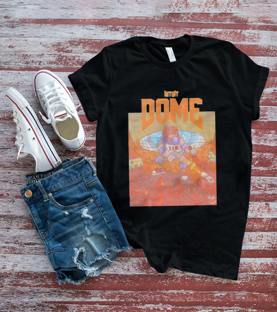 Intuit Dome Futuristic Mascot With Basketball Energy Disc T-Shirt
