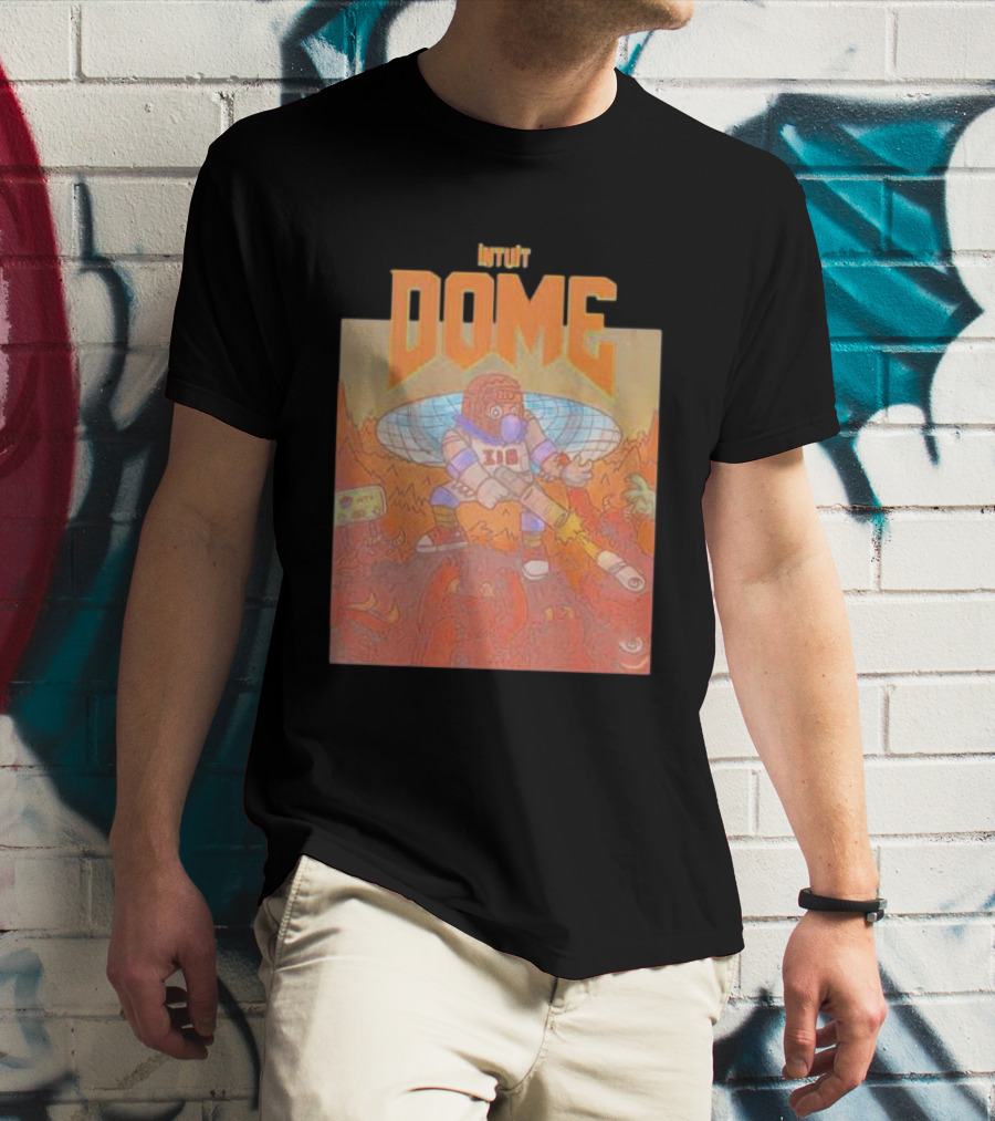 Intuit Dome Futuristic Mascot With Basketball Energy Disc T-Shirt