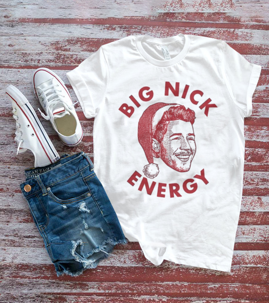 Big Nick Energy Jonas Brothers Christmas Santa Hat T-Shirt