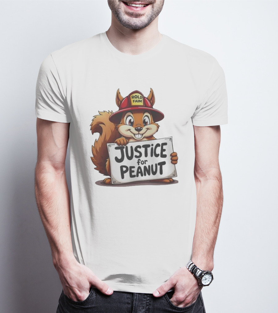 Justice For Peanut Rold FaIm Squirrel Lover T-Shirt