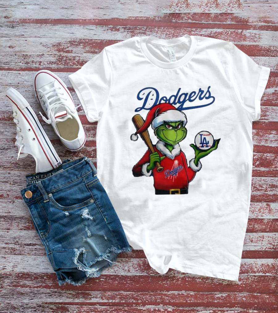 Dodgers MLB Los Angeles The Grinch Grinchmas Christmas T-Shirt