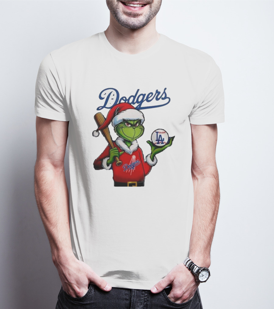 Dodgers MLB Los Angeles The Grinch Grinchmas Christmas T-Shirt