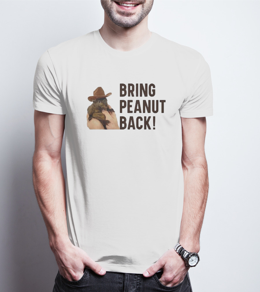 Bring Peanut The Squirrel Back Cowboy Hat Image T-Shirt