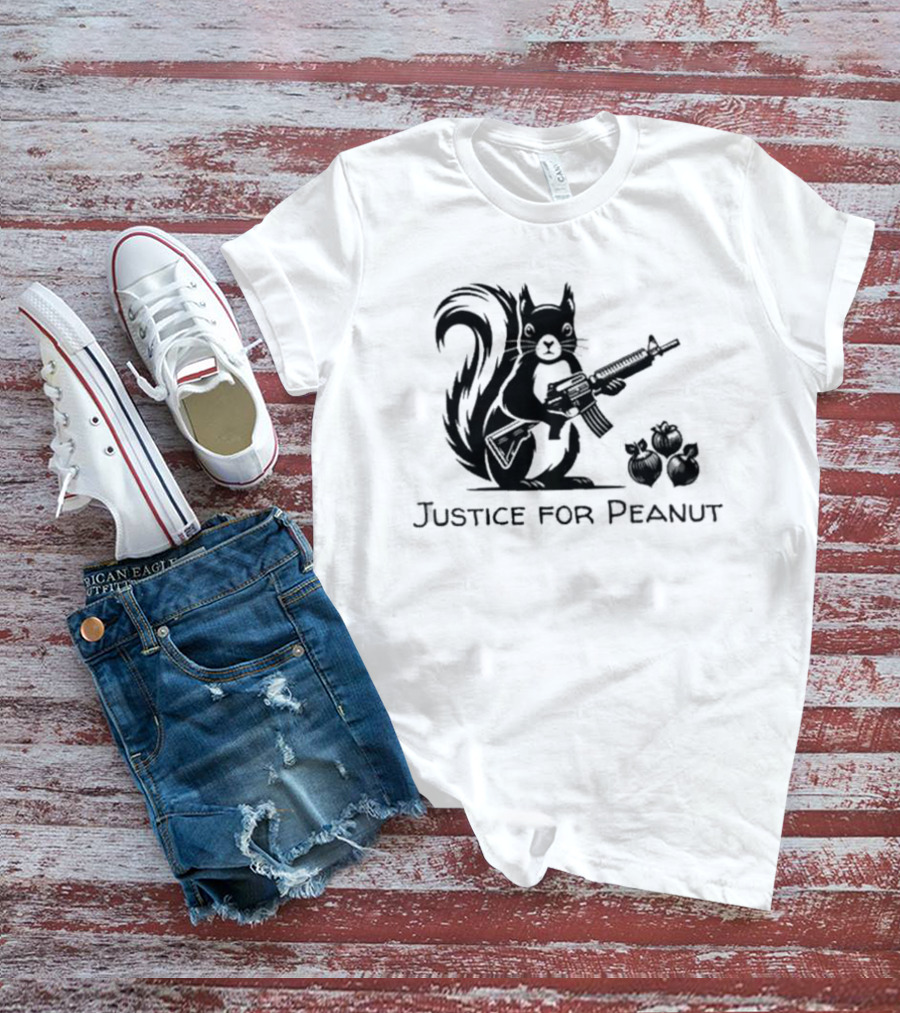 Justice For Peanut Squirrel With Gun T-Shirt