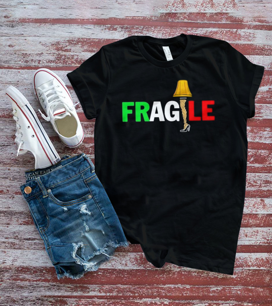 Fragile Italian Christmas Leg Lamp T-Shirt