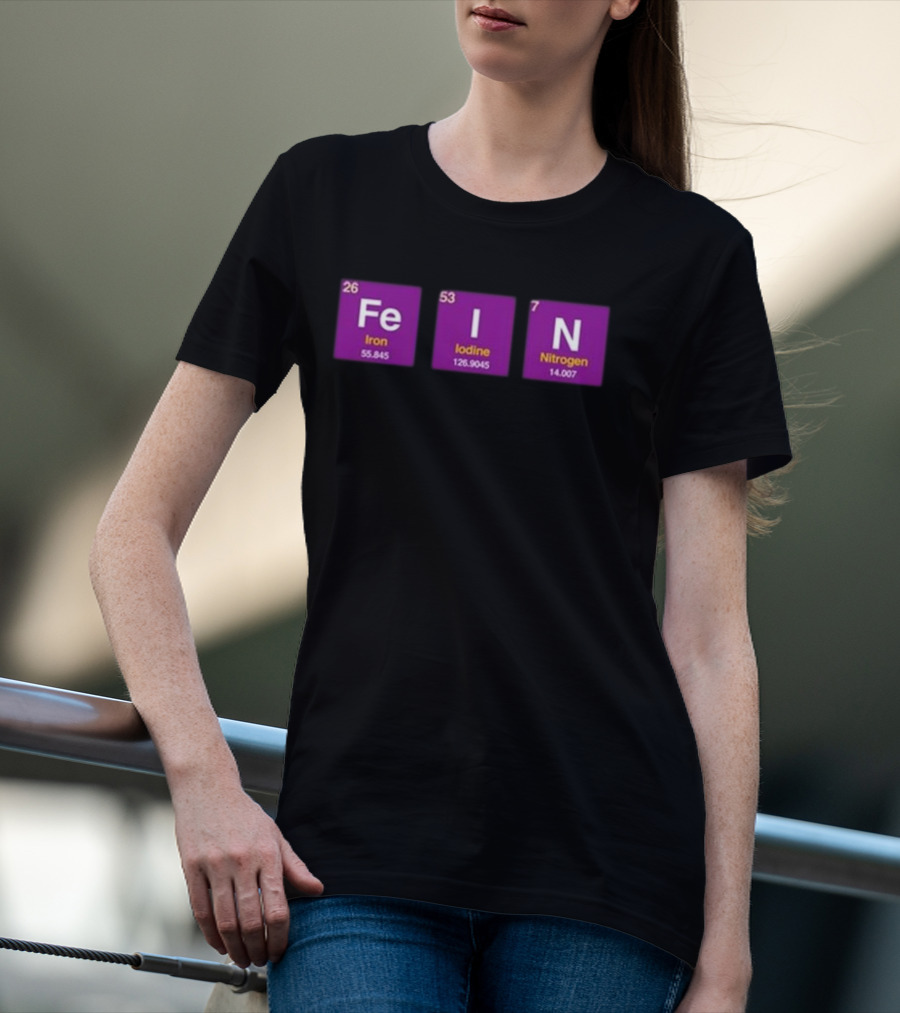 Ahh Tees Fe Iodine Nitrogen Elements Chemistry T-Shirt