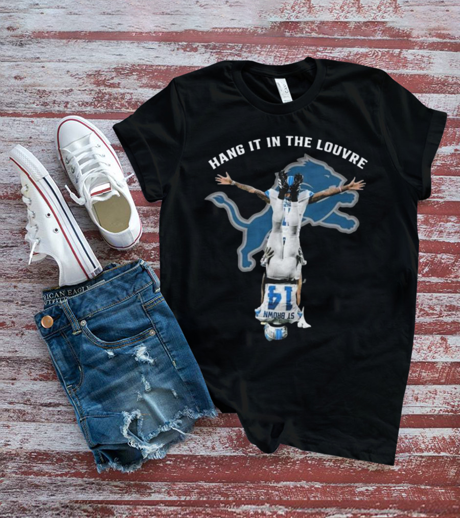 Hang It In The Louvre St Brown Detroit Lions T-Shirt