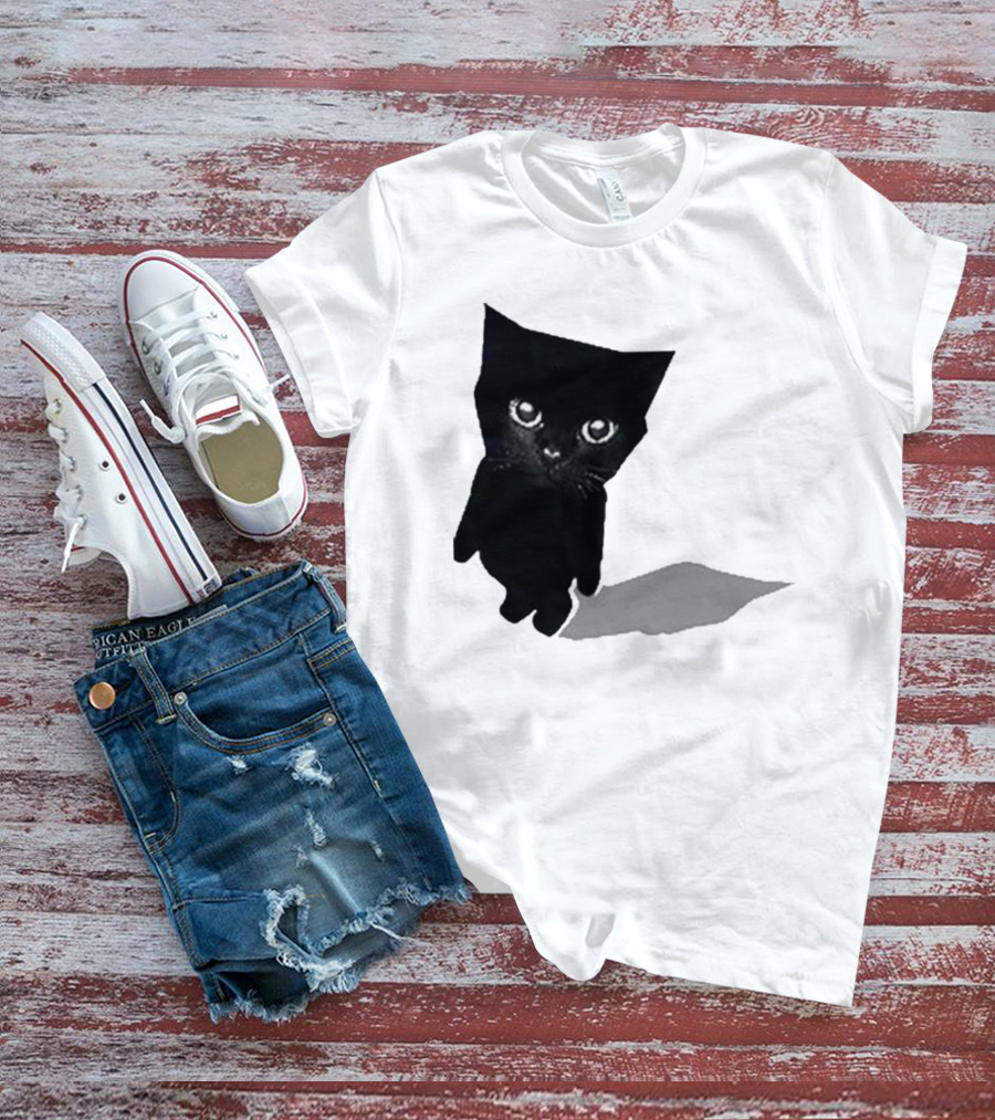 Cat Sluj Art Bro Shadow Black Kitty Image T-Shirt