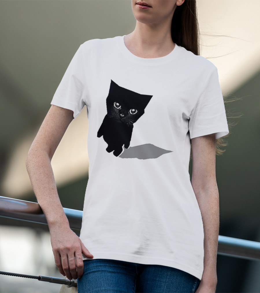 Cat Sluj Art Bro Shadow Black Kitty Image T-Shirt