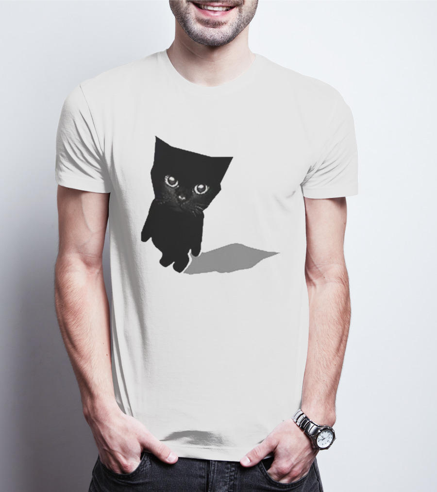 Cat Sluj Art Bro Shadow Black Kitty Image T-Shirt