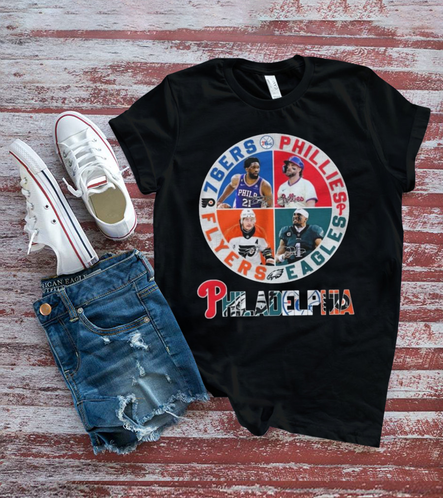 Philadelphia 76ers Phillies Eagles Flyers T-Shirt