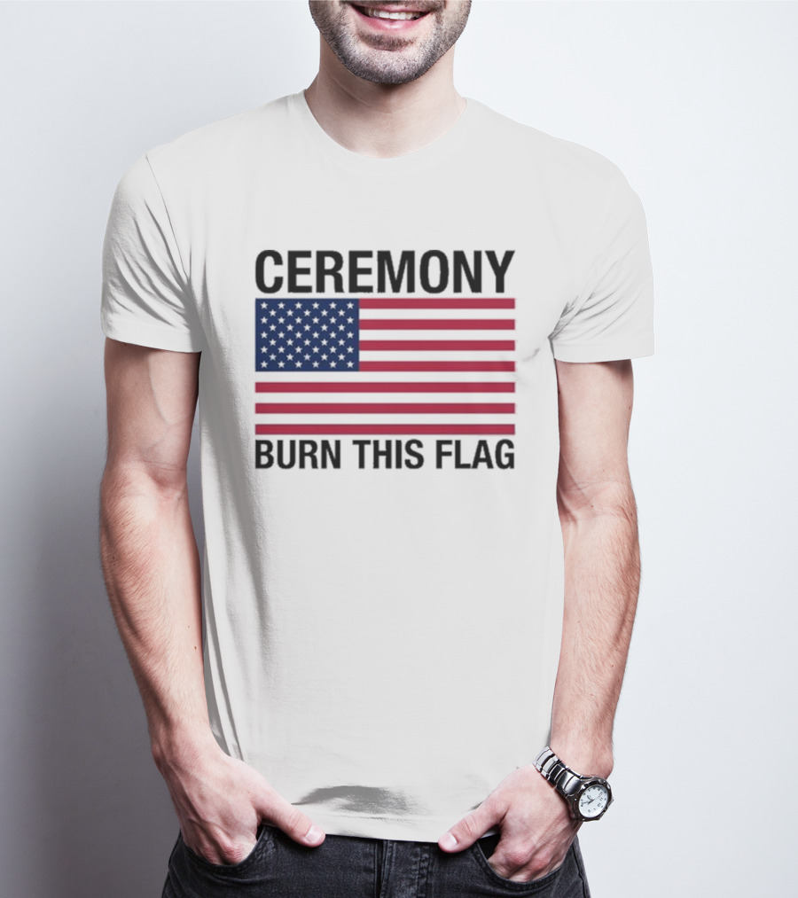Ceremony Burn This Flag American Flag Trans Girls Be Free T-Shirt