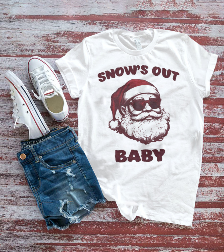 Snow’s Out Baby Santa Christmas T-Shirt