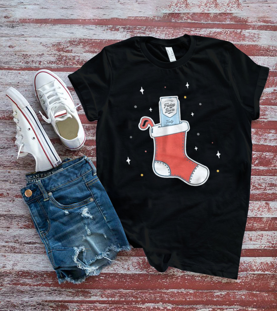 Friday Beers Christmas Stocking T-Shirt