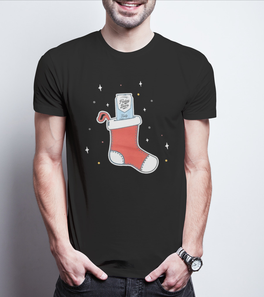 Friday Beers Christmas Stocking T-Shirt