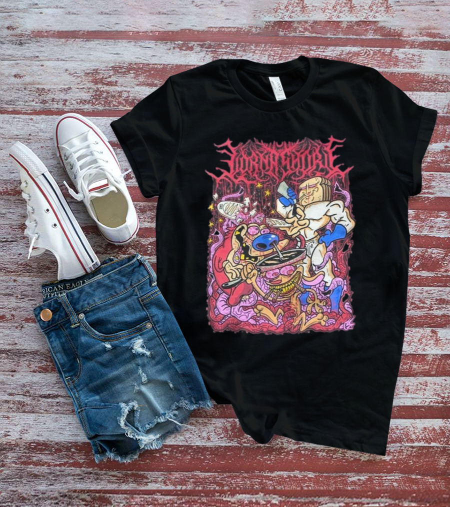 Lorna Shore Numb My Pain Cartoon Characters Chaotic Colorful Scene T-Shirt