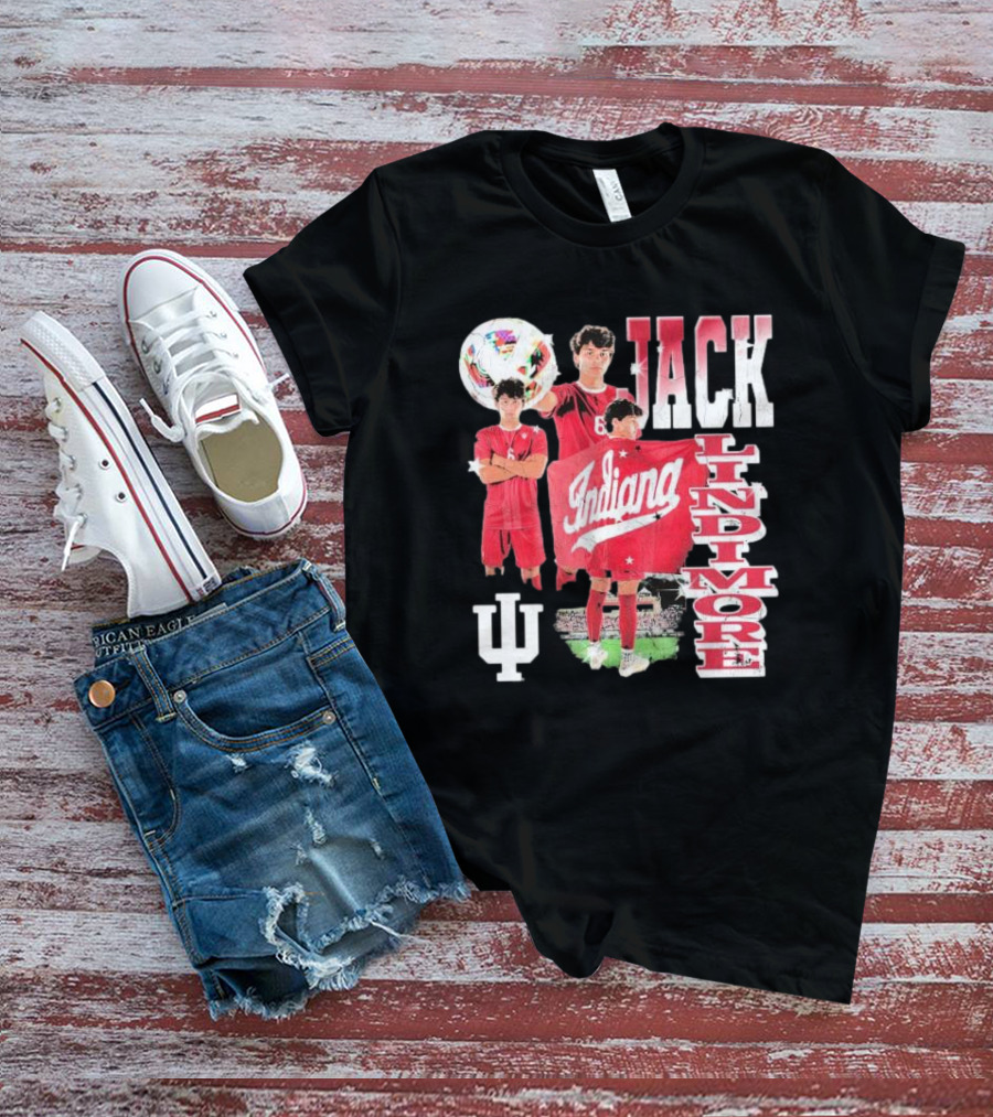 Jack Lindimore Indiana Hoosiers Soccer Retro Player T-Shirt