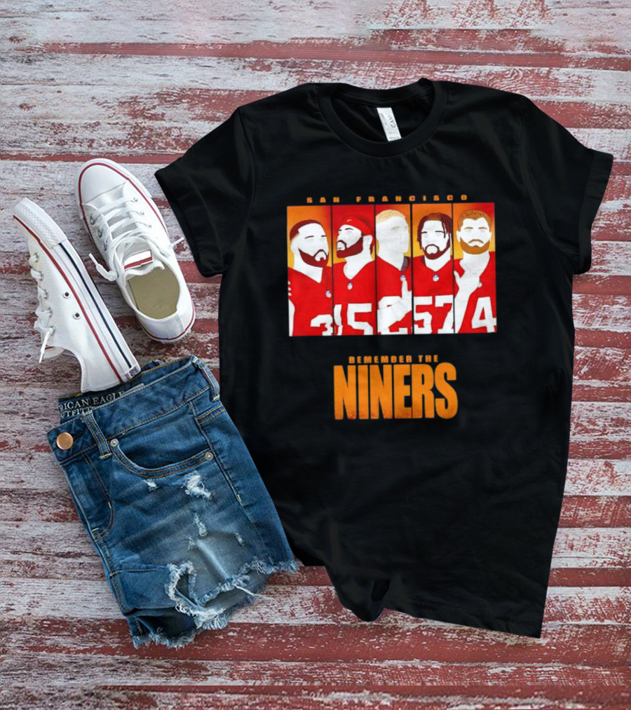 San Francisco 49ers Remember The Niners Players Red Jerseys T-Shirt
